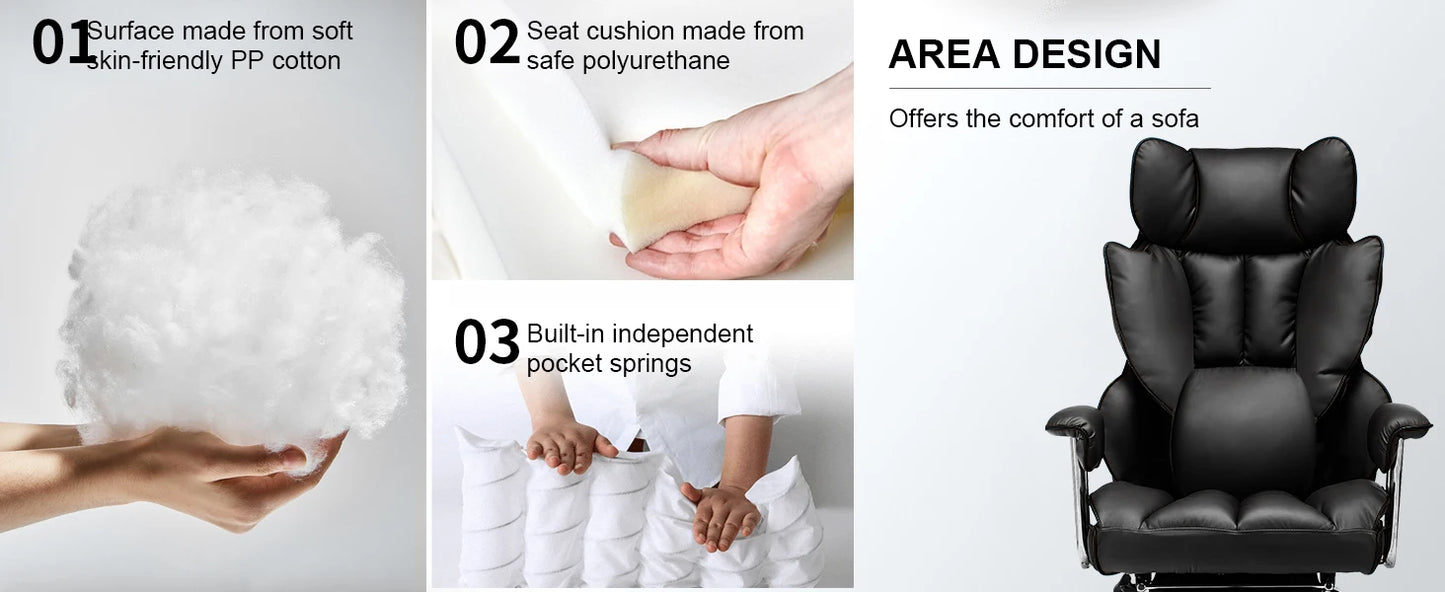 GTPLAYER Gaming Stuhl, Gamer Stuhl, Ergonomischer Bürostuhl mit Fußstütze, Stoffoberfläche, Federsitzkissen, Gaming Chair