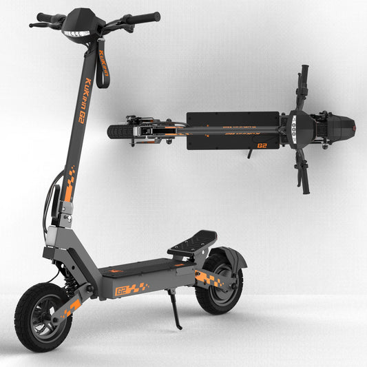 Kukirin G2 Foldable Electric Scooter  1200W Peak Motor 48V 15.6Ah Battery 10-inch Tire 45km/h Max Speed 55km Range.