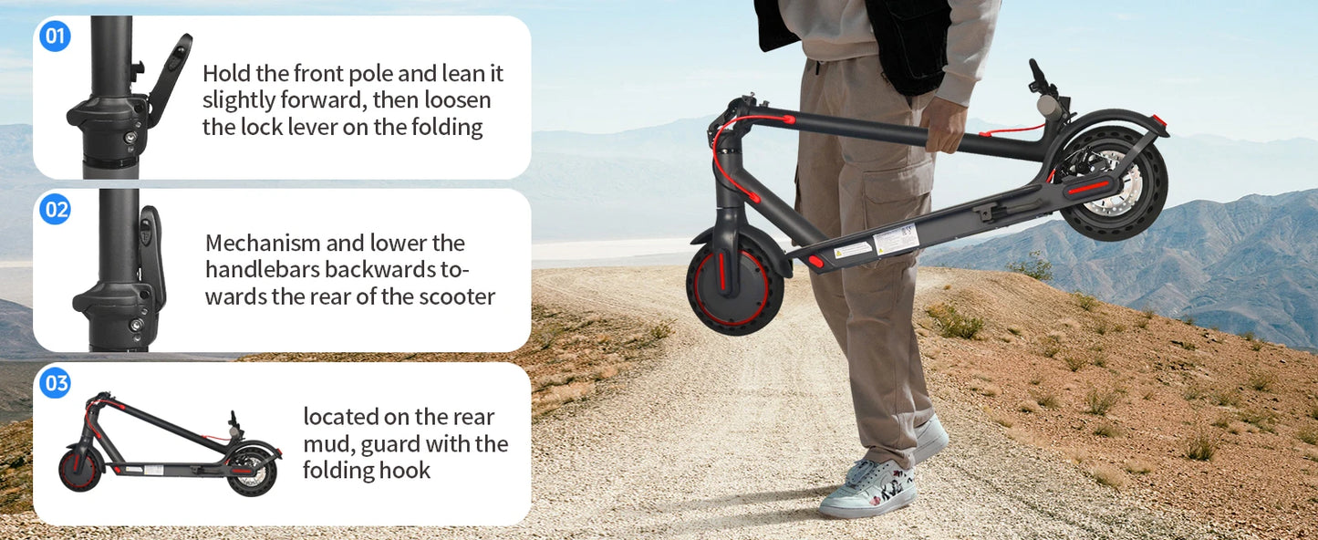 JUICEASE TUYA/TX01 Scooter Electric Scooter for Adults 8.5 Inch Tire Portable Lighting Cruise Control Escooter 350W 5-30KM Range