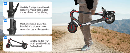 JUICEASE TUYA/TX01 Scooter Electric Scooter for Adults 8.5 Inch Tire Portable Lighting Cruise Control Escooter 350W 5-30KM Range