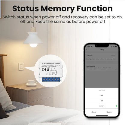 AVATTO Tuya WiFi Zigbee Smart Lichtschaltermodul, Neutralleiter/Keine Neutralleitersteuerung DIY Breaker Arbeit für Alexa, Google Home.