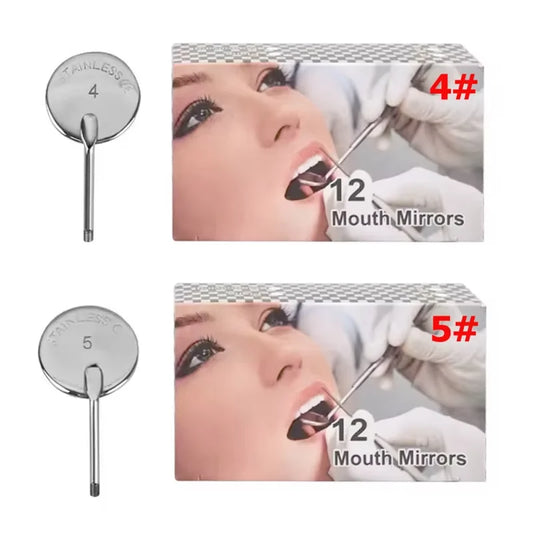 Dental Mirror Stainless Steel Mouth Mirror Dental Hygiene Kit Instrument Dental Reflector Dentist Tools.