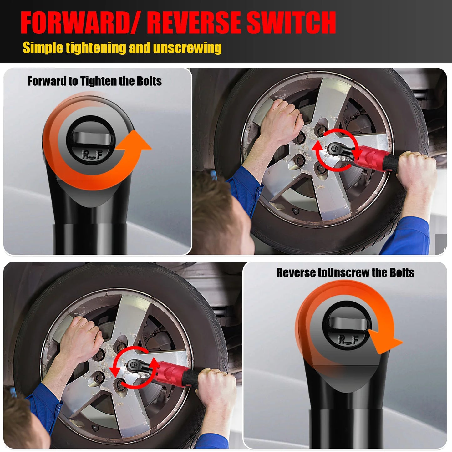 200 Nm kabelloser elektrischer Ratschenschlüsselsatz 90 °   3/8-Zoll-Winkelschlüssel mit 7-teiligem Steckschlüsselsatz, Ratschenwerkzeug mit 2 Lithiumbatterien