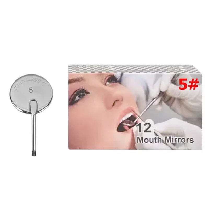Dental Mirror Stainless Steel Mouth Mirror Dental Hygiene Kit Instrument Dental Reflector Dentist Tools.