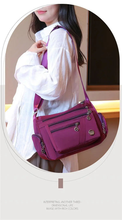 Women Nylon Waterproof Bag Messenger Bags For Lady Crossbody Large Capacity Travel Shoulder Bag Casual Handbags High Quality