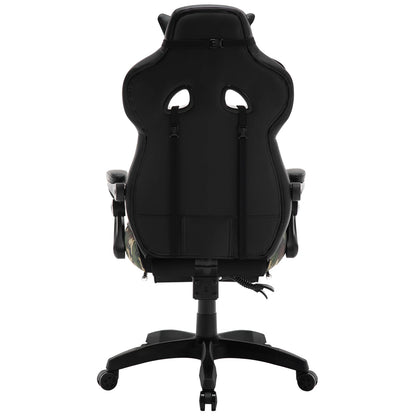 WOLTU Drehbarer Gaming-Rennstuhl, Schreibtisch, Büro, Computerstuhl, Sportsitz mit Kopfstütze, Lendenkissen, Fußstütze, Gamer-Stuhl