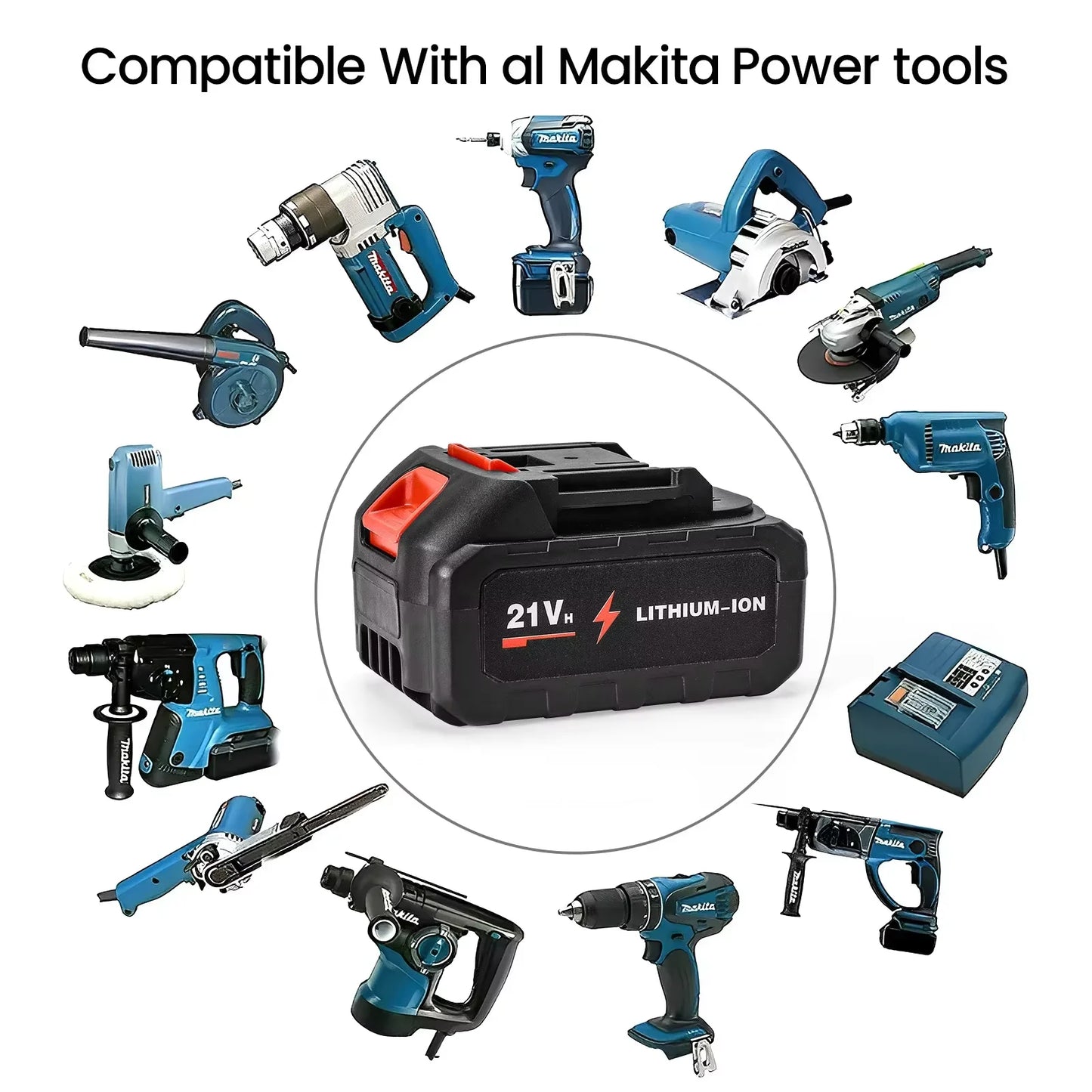 13000 mAh für Makita Lithium-Ionen-Ersatz, kompatibel mit Makita BL1860B BL1860 BL1850, wiederaufladbarer Elektrowerkzeug-Akku