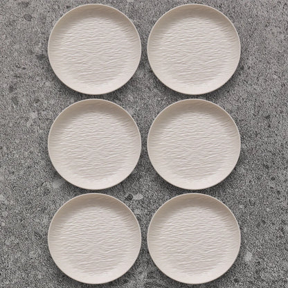 INS Stone Grain Bone Plate Relief Premium Steak Dining for Simple western Food Plate Salad Plate Special Look Household Items.