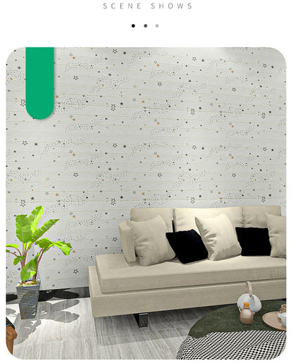 70cmx1m 3D Wall Sticker Faux Brick Bedroom Home Decor Waterproof Self Adhesive Wallpaper Living Room TV Background Decoration