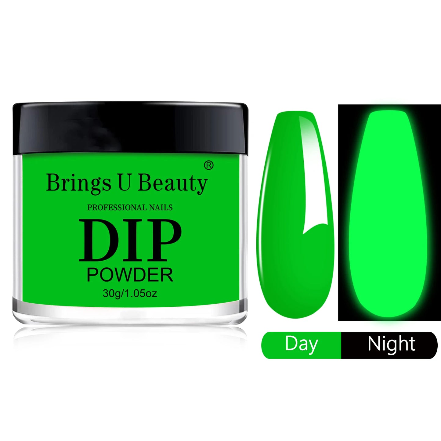 30g Luminous Nail Art Powder Halloween Dipping Powder Pink Pumpkin Orange Glow In Dark Phosphor Powder Party Manicure Salon DIY.