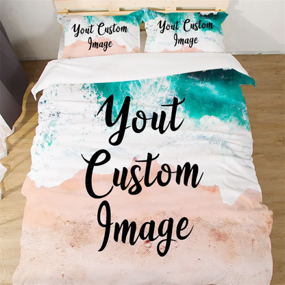 Custom Bedding set personalized your Photo bedding set Create Your Own Bedding Custom Bedding 3pcs set custom Duvet Cover and Pi.