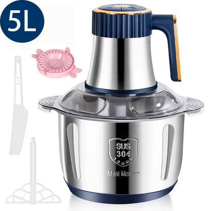 2Speeds 304Stainless Steel Electric Chopper Meat Grinder Mincer Food Processor Slicer Vegetable Food Chopper Meat Slicer Machine.