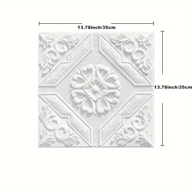 35*35cm Ceiling Roof Decoration Wallpaper Self-adhesive Bedroom 3D Waterproof Background Wall Wallpaper