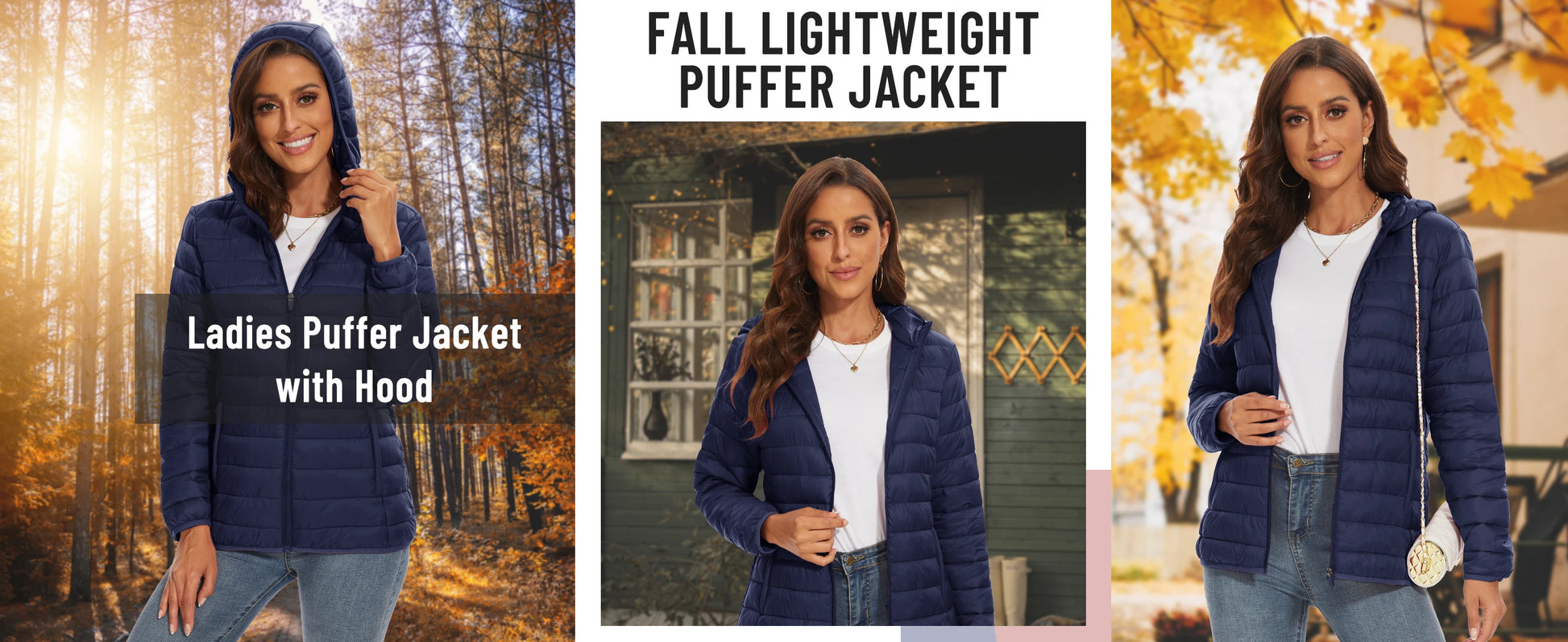 TACVASEN Full Zip Up Hooded Puffer Jacket Womens Winter Quilted Warm Coats Casual Windbreaker Padded Lightweight Outdoor Outwear.