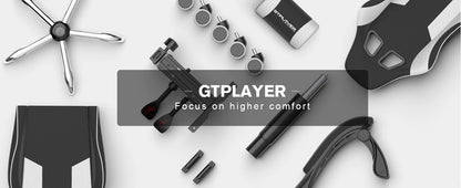 GTPLAYER Bürostuhl Gaming Stuhl Stoff Gaming Sessel Ergonomischer Gamer Stuhl mit Fußstütze, Kopfstütze Lendenkissen, Gepolstert