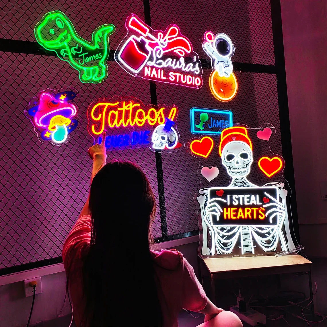 Custom Neon Sign Can UV Print Business Logo Neon Letters  For Wedding Home Decor Bar Japanese Anime Signage Used Indoor Outdoor.