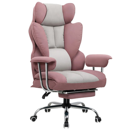 GTPLAYER Gaming Stuhl, Gamer Stuhl, Ergonomischer Bürostuhl mit Fußstütze, Stoffoberfläche, Federsitzkissen, Gaming Chair