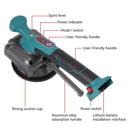 Drillpro 88VF Fliesenmaschine, elektrischer Fliesenvibrator, Saugnapf, verstellbarer automatischer Bodenvibrator, Verlegungsnivellierungswerkzeuge