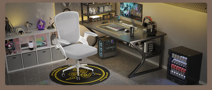 Naspaluro Ergonomic Office Chair Desk Chair with 90° Folding Armrests Lumbar Support Breathable Mesh Padding for Home Office