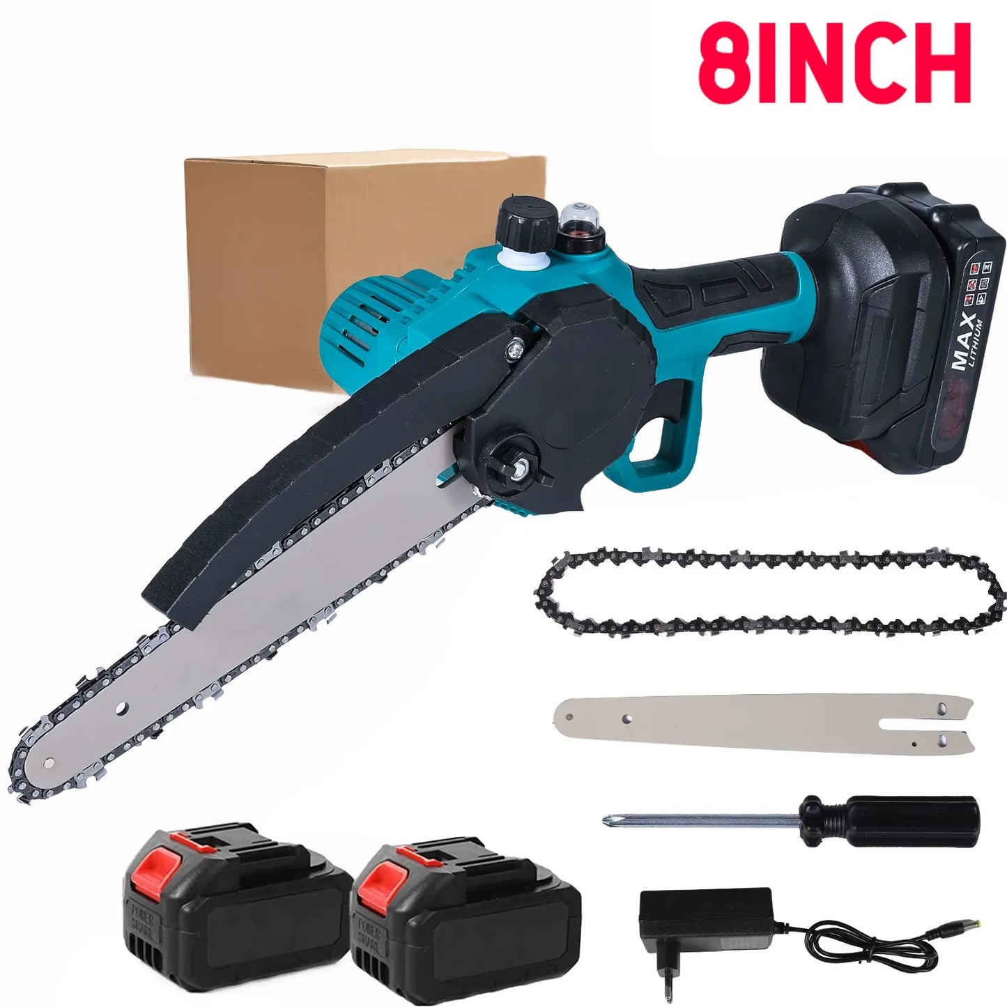 3000w 8 Zoll elektrische Kettensäge Hand tragbare Kettensäge Baum Holz schneider Schnitt Garten Elektro werkzeug für Makita 18V Batterie