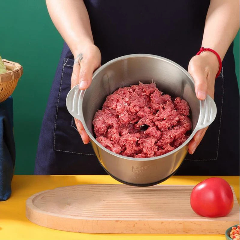 2L Stainless Steel Electric Chopper Meat Grinder Mincer vegtable Chopper Meat Slicer Machine Household grain Food Processor.