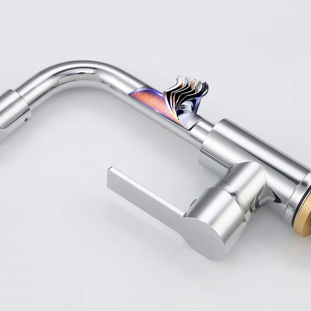 360° Rotating Basin Faucet Kitchen And Bathroom Dual-use Hot and Cold Water Faucet Splash-proof