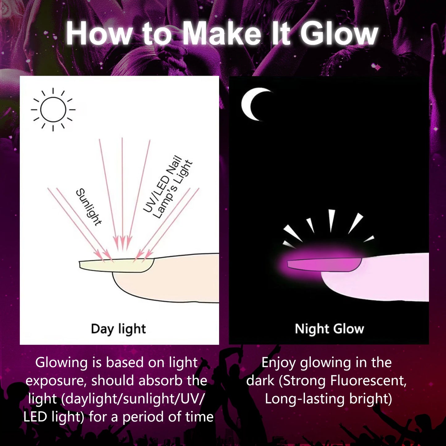 30g Luminous Nail Art Powder Halloween Dipping Powder Pink Pumpkin Orange Glow In Dark Phosphor Powder Party Manicure Salon DIY.