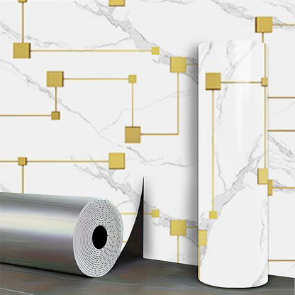 Imitation tile self-adhesive PVC marble waterproof wall sticker for living room kitchen bedroom decoration sticker