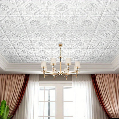35*35cm Ceiling Roof Decoration Wallpaper Self-adhesive Bedroom 3D Waterproof Background Wall Wallpaper