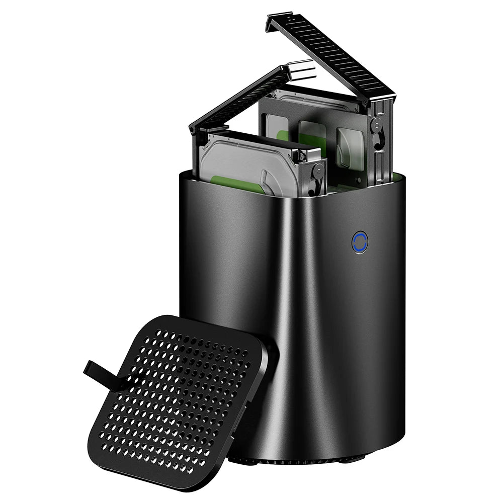 AOOSTAR R1 Mini PC NAS Router, Intel N150 4 Cores Max 3.6GHz, 16GB RAM 512GB SSD, HDMI+Type-C Triple 4K Display, WiFi 6 2*USB3.0.