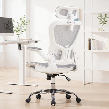 GTPLAYER Bürostuhl Ergonomisch, Schreibtischstuhl mit Verstellbarer Kopfstütze,Gaming Stuhl Wippfunktion, Chefsessel aus Mesh