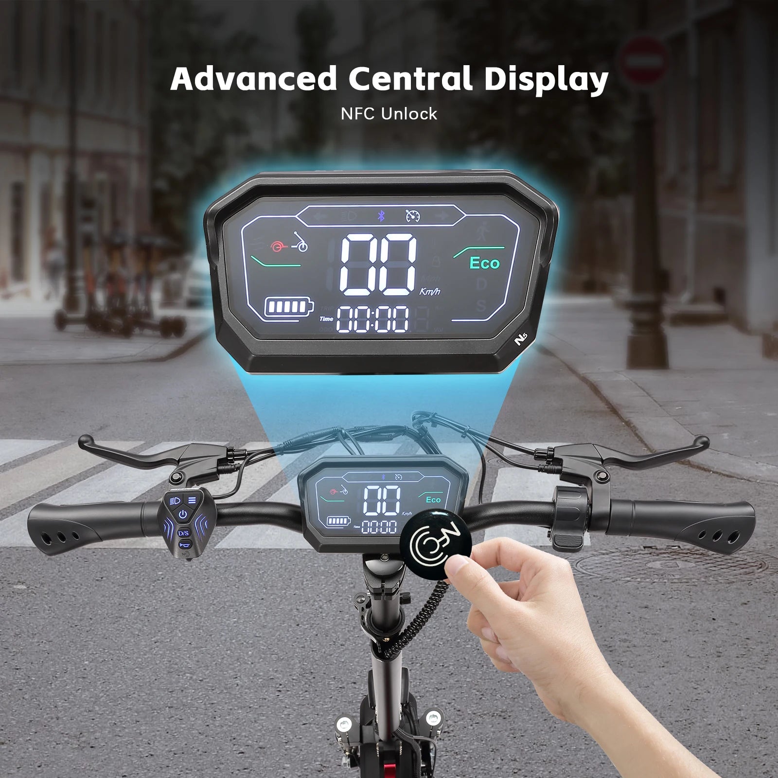 HALO KNIGHT T104 2400W Adult Electric Scooter 65KM/H Powerful Fast Scooter 52V 21Ah Folding Dual Motor E Scooter Cheap Escooter.