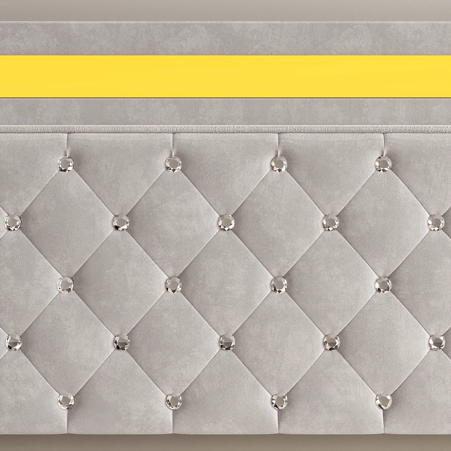 Rosahqnda Doppelbettgestell 140–160–180 x 200 cm, verstellbares LED-Kopfteil, hydraulisches Bett mit Stauraum, gepolstertes Jugendbett, Samt