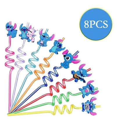 Disney Rosa Stich Geburtstag Party Dekorationen Mädchen Einweg Geschirr Ballon Kuchen Topper Tischdecken Liefert Baby Dusche