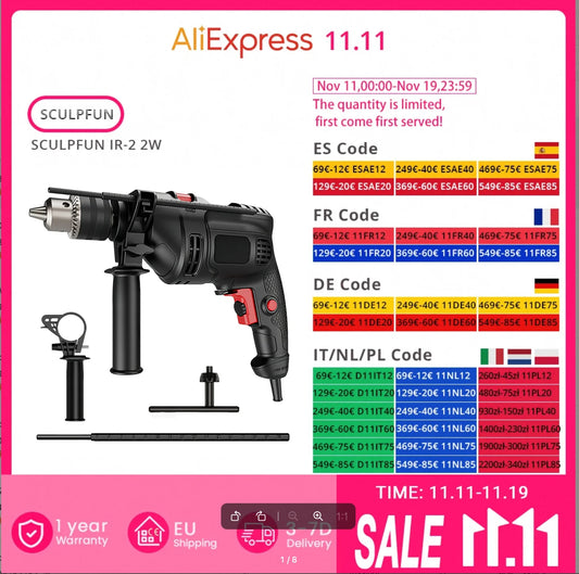 Elektrische Bohrmaschine Schlagbohrmaschine Multifunktions Variable Geschwindigkeit Holz Metall Stein Abschneiden Haushalt Wand Loch Bohren Elektrowerkzeuge