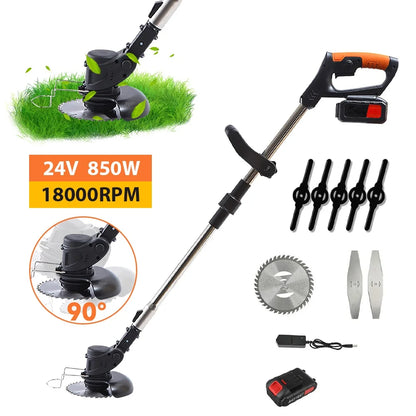 850 W elektrischer Rasenmäher, kabelloser Rasentrimmer, Gartenrasentrimmer, Rasentrimmer, Cutter, Elektrowerkzeuge für Makita-Akku