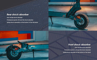 KuKirin G4 Electric Scooter Foldable , 2000W Motor, 60V 20Ah Battery, 70km/h Top Speed, 75km Range, 11'' Tubeless Wheels.