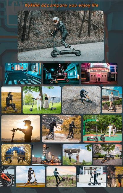 KuKirin G4 Electric Scooter Foldable , 2000W Motor, 60V 20Ah Battery, 70km/h Top Speed, 75km Range, 11'' Tubeless Wheels