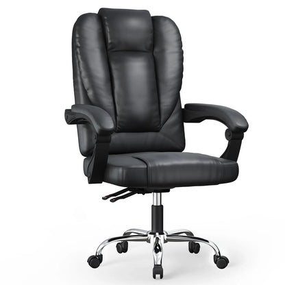Ergonomic Office Chair PU Leather Desk Chair Spring Pad Design High Backrest Adjustable Executive Chair Swivel Chair