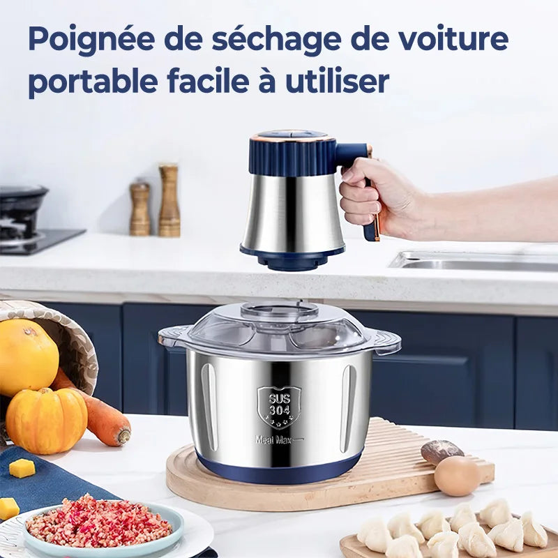 5L Electric Meat Grinders Food Crusher 6S Stainless Steel Multifunctional Vegetable Slicer Processor Chopper Kitchen Appliances.