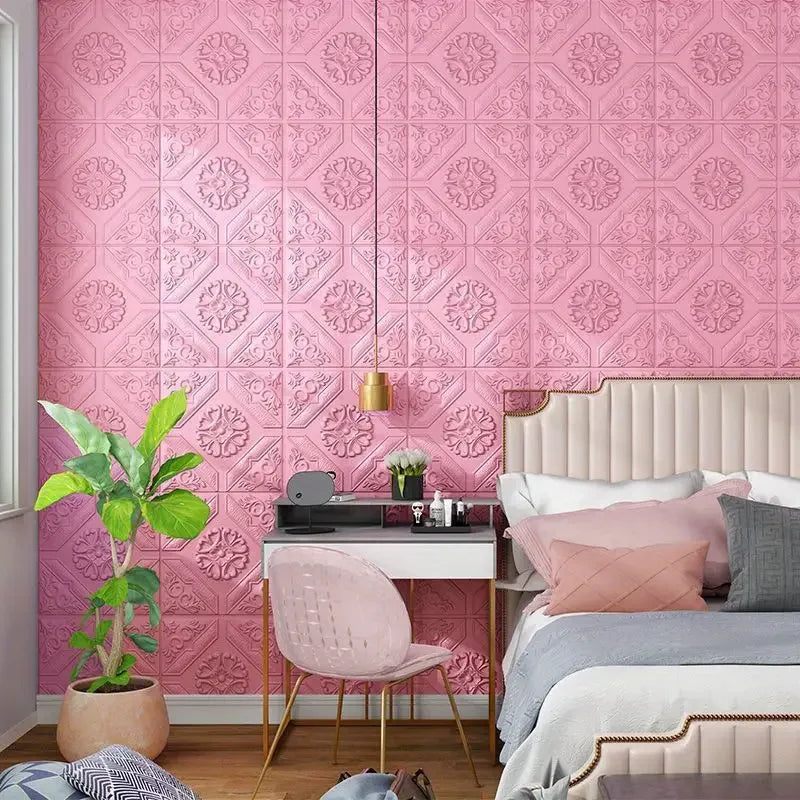 35*35cm Ceiling Roof Decoration Wallpaper Self-adhesive Bedroom 3D Waterproof Background Wall Wallpaper