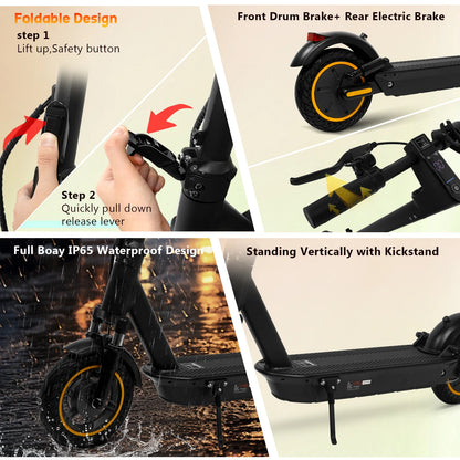 AOVOPRO V1MAX PRO 1200W Electric Scooter 45KM Max Range 35KM/H 500W Motor Power 42V14.5AH Folding Electric Scooter for Adults.