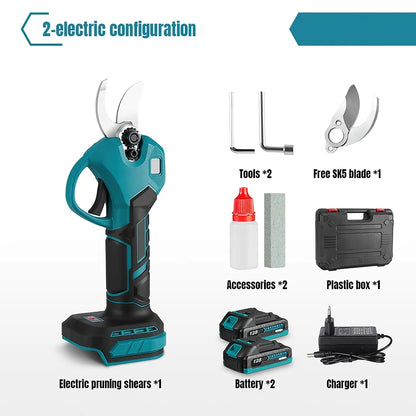 30mm bürstenlose elektrische Ast schere 2 Gänge Akku wiederauf ladbare Obstbaum Bonsai Schnitt Elektro werkzeug für Makita 18V Batterie
