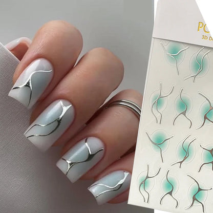 3D Jelly Gradient Nail Sticker Red Pink Blush Sliders Nail Design Gradient Style Translucent Gel Polish Wraps Decal.