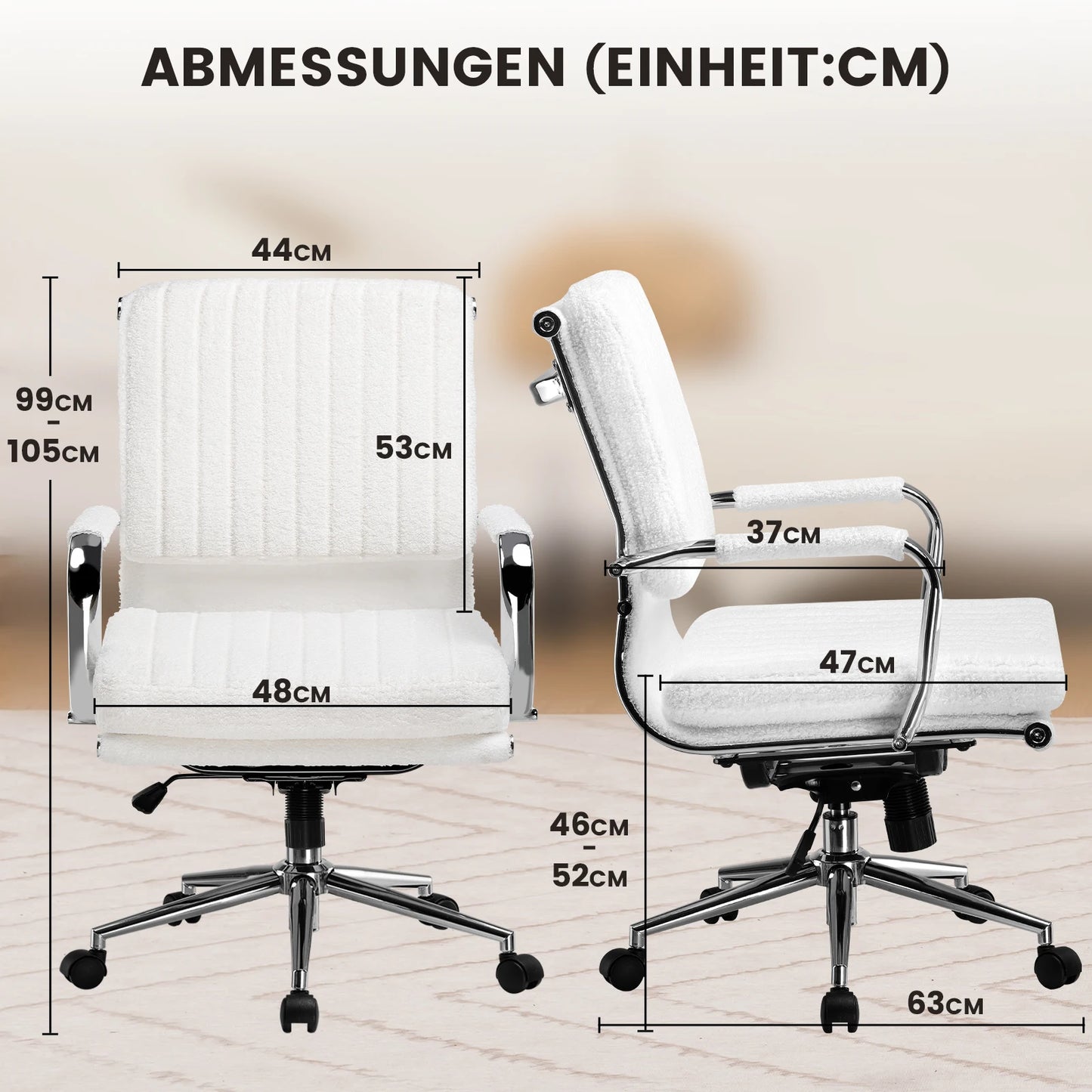 COMHOMA Chefsessel Bürostuhl Ergonomischer Schreibtischstuhl Drehstuhl Computerstuhl mit Armlehnen Schminktisch Stuhl