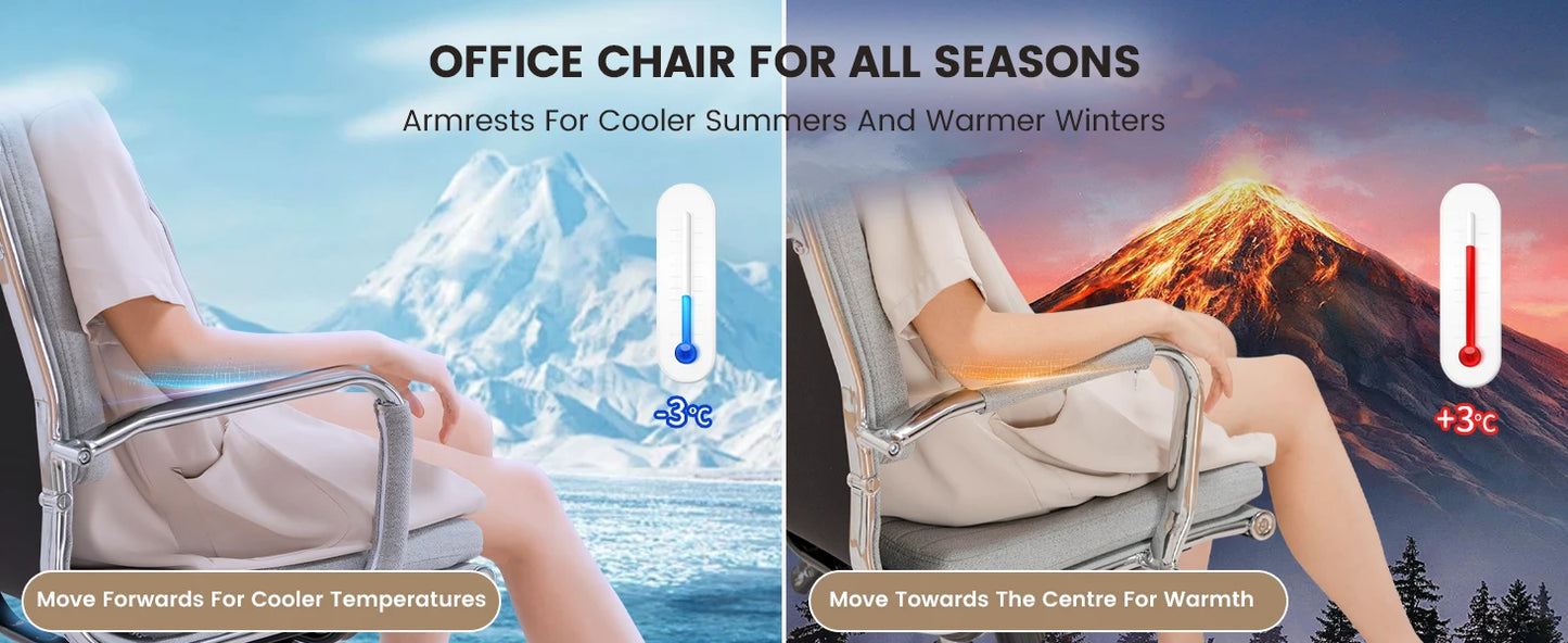 COMHOMA Chefsessel Bürostuhl Ergonomischer Schreibtischstuhl Drehstuhl Computerstuhl mit Armlehnen Schminktisch Stuhl