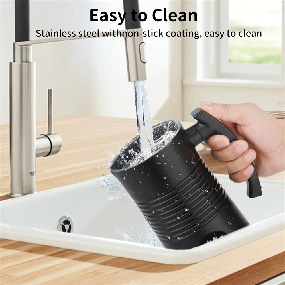 350ml Electric Milk Frother Milk Foam Machine for Coffee Latte 4 in 1 Hot and Cold Foam Maker Automatic Milk Frother Foamer.