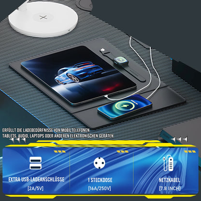 COMHOMA Schreibtisch Gaming Tisch mit Regal, Eckschreibtisch mit USB-Ladeanschluss und Steckdose, 120cm Computertisch L Form, PC