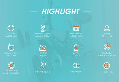 KuKirin C1 Pro Adult Electric Scooter With Seat 14" Tire 500W Motor 48V 26Ah Battery 45km Max Speed Electric Motorcycle.