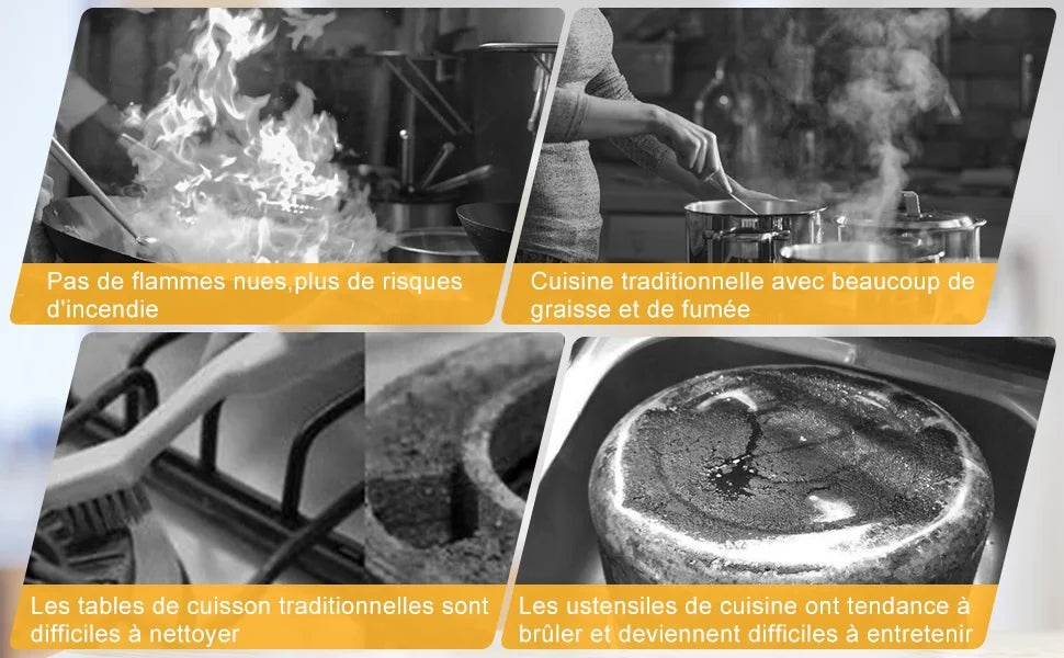 Karinear Built-in Induction Cooktop with 4 Burners with Plug, Touch Control, Timer Safety Lock, 3500W.